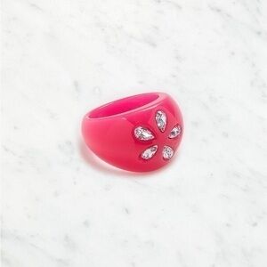 LA Hearts Disco Pop Pink Ring size 6
